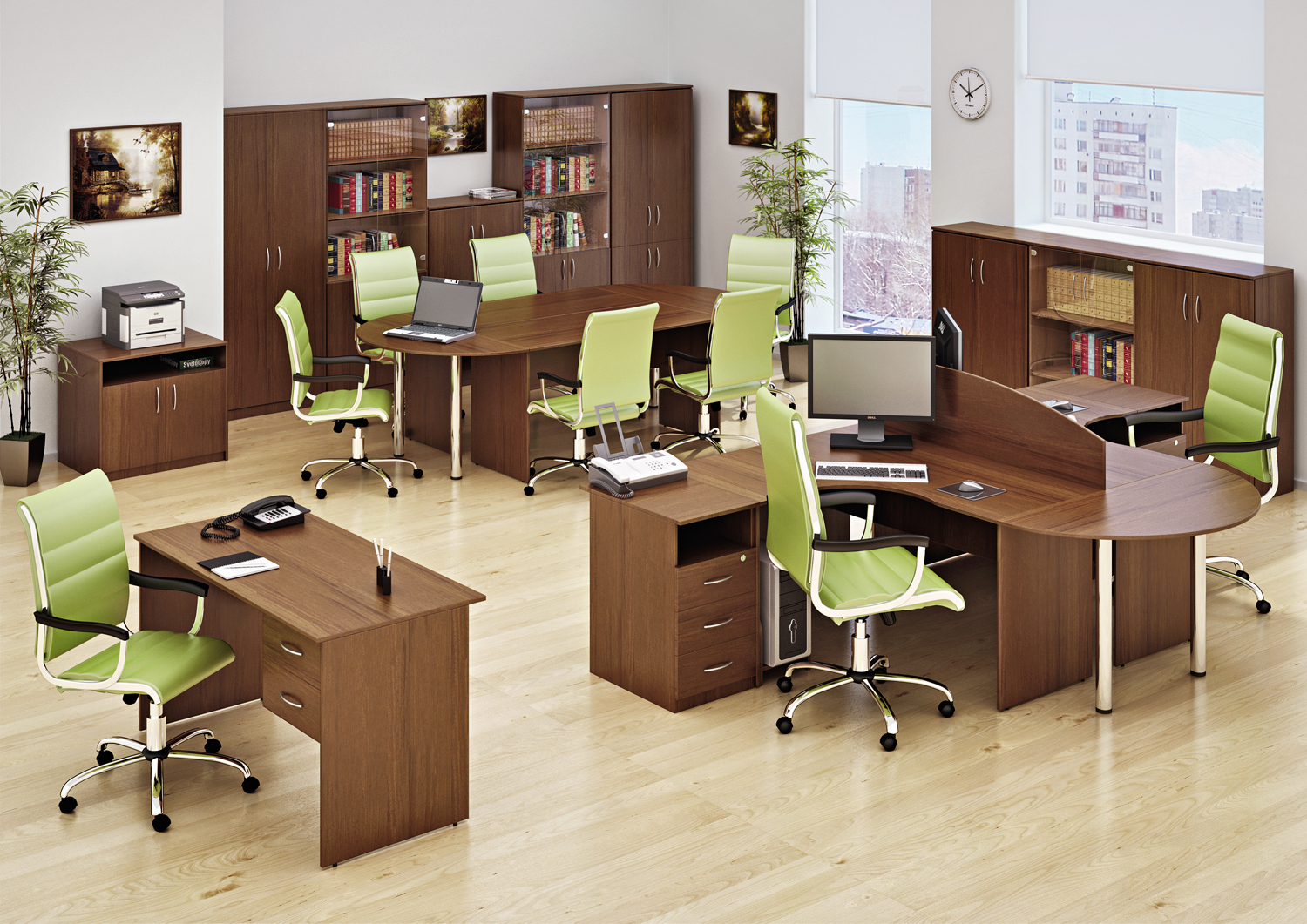 Выбор офисной мебели в зависимости от размера помещения